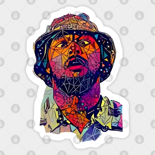 Abstract Schoolboy Q Sticker by stilldan97